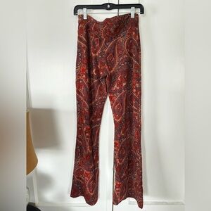 Free People Vintage Paisley Print Flared Pants